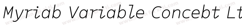 Myriab Variable Concebt Ltaic字体转换